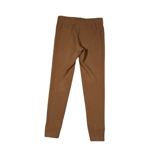 J. McLaughlin Pull On Tan Brown Ribbed Knit Skinny Pants Elastic Cuffs Cotton M - Picture 3 of 11